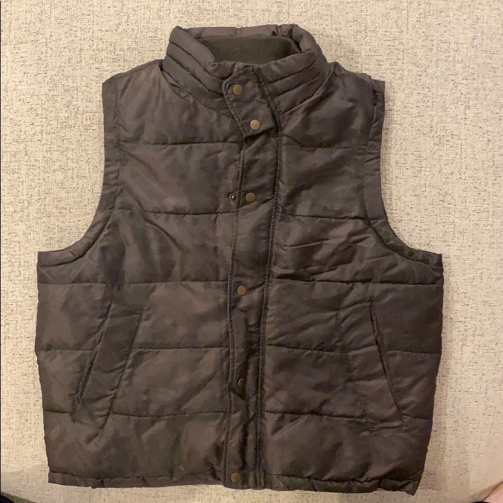 *EUC* Olive Green Men’s Puffer Vest Sz. Large Army Green